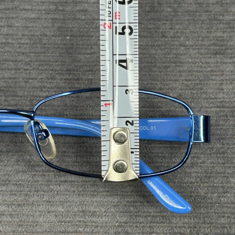 Blue Two-Tone Rectangular Y2k Eyeglass Frames G013 53-17-135 COL.01